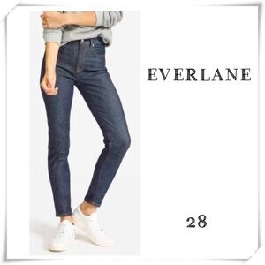EVERLANE High Rise Skinny Jeans in Indigo Blue